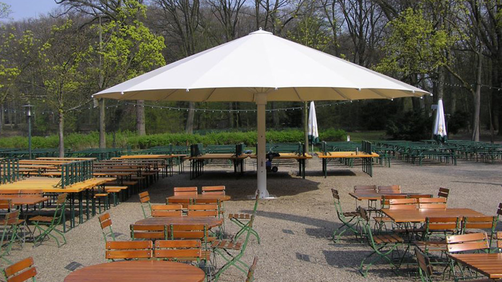 große Schirme Goslar, Sonnenschirme Gastro, Terrassenüberdachung Gastronomie