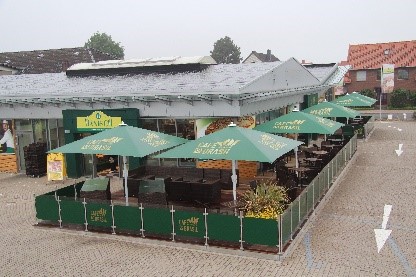 Sonnenschirme Stadthagen, Schirme Bäckerei, Terrassengestaltung Gastronomie